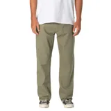 Pantalon de corte recto relajado confeccionado en tejido bull denim pesado. Presenta un diseño clásico de cinco bolsillos, tiro medio y cierre de cremallera.