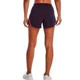 Short Under Armour de mujer, color negro, con cintura elástica, calza interior de malla y logo estampado en la pierna.