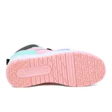 Championes de caña alta Avia Pilia para mujer, con diseño multicolor en tonos pastel: rosa, lila, celeste y blanco. Presentan el logo de la marca en los laterales y cordones negros.