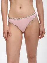 Colaless negra con ribete estampado animal print.