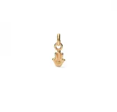 Dije charm bañado en oro de 18k con forma de mano de Fátima.