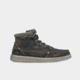 Botas de caña media Hey Dude modelo Bradley, con capellada con estampado de camuflaje en tonos grises y marrones. Cierre con cordones y cuello acolchado con diseño de espiga. Suela de goma color gris.