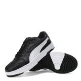 Championes urbanos Puma modelo Rebound Break, de diseño inspirado en el básquet retro. Presentan una capellada sintética de color blanco con perforaciones en la puntera, cierre de cordones y suela de goma resistente. Incluyen plantilla SoftFoam+ para mayor amortiguación.