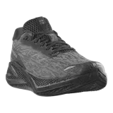Championes de running Salomon Aero Glide 4, color negro con diseño texturizado en la parte superior, suela de gran amortiguación y logo de la marca en el lateral.