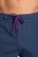 Short de baño O'Neill modelo Sideswipe, color azul petroleo con costuras y cordón ajustable en violeta. Cuenta con bolsillos laterales tipo cargo y paneles laterales en contraste.