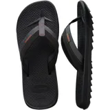 Ojotas Havaianas Track Plus, color azul con tiras grises.