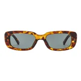 Lentes de sol con armazón rectangular de diseño clásico en estampado carey y cristales oscuros con protección UV 400.