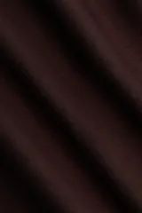 Pantalón de punto pesado color marrón oscuro, de corte amplio y silueta recta con cintura elástica revestida y pliegues delanteros.