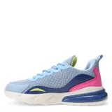 Championes acordonados color rosa con detalles en gris y naranja, de la marca Push, modelo Lola.