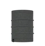 Cuello polar Buff de diseño tubular, color gris jaspeado, confeccionado en tejido elástico y suave con acabado afelpado para mayor calidez.