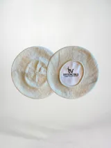 Set de boinas de hilo de algodón en colores azul, celeste, blanco, beige, amarillo, marrón, verde, salmón y rosa.