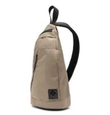 Bolso bandolera de Columbia color arena, con tecnología Omni-SHIELD™ de repelencia al agua y a las manchas, cremalleras YKK y múltiples bolsillos de seguridad.