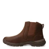 Botas tipo Chelsea Caterpillar modelo Threshold, confeccionadas en cuero color marrón, con paneles elásticos laterales y suela de goma robusta con relieve.