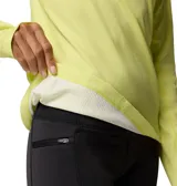 Polar Columbia Driventure de media cremallera, color verde lima, de manga larga con orificios para los pulgares y cuello alto.
