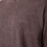 Remera de algodón con efecto acid wash en color marrón, de corte regular y mangas cortas, con sutil estampado en el pecho.