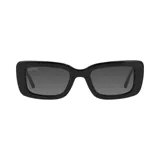 Lentes de sol Lancel modelo 91030, color negro, con montura rectangular de acetato y lentes grises.