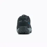 Championes de senderismo Merrell modelo Accentor 3, color negro con detalles en azul. Confeccionados en gamuza y malla transpirable, cuentan con puntera protectora, entresuela de espuma EVA para mayor amortiguación y suela de goma con tracción de alto agarre.