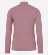 Campera deportiva de ajuste entallado con cierre frontal completo, cuello alto y mangas largas. Presenta recortes anatómicos que siguen la silueta y bolsillos laterales invisibles. Confeccionada en tejido técnico de alta elasticidad.