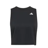 Musculosa deportiva Adidas de corte boxy y holgado, con cuello redondo y amplias sisas para mayor libertad de movimiento. Presenta el logo de la marca estampado en el pecho y tecnología de secado rápido.