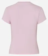 Blusa básica de mujer marca Blue Steel, confeccionada en tejido rib de algodón con elastano. Presenta un diseño ajustado al cuerpo, cuello redondo y mangas cortas.