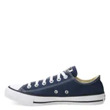 Championes urbanos de lona azul marino, con suela de goma blanca y detalles en negro.