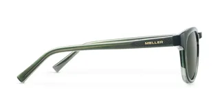 Lentes de sol unisex, marca Banna, modelo Fog Olive. De forma cuadrada, con armazón color verde y lentes verdes polarizadas.