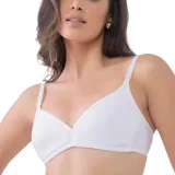 Soutien Del Rio de algodón con sujeción leve, diseño sin aro y sin relleno. Cuenta con breteles desmontables y detalle de la marca en dorado.