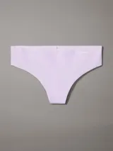 Bombacha tipo colaless de microfibra con diseño sin costuras y bordes cortados a láser. Presenta talle medio y logo de la marca estampado en la cadera.