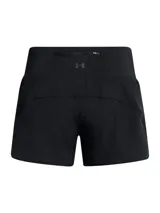 Short deportivo de running Under Armour, modelo Launch Pro 3, color negro. Presenta un diseño ultraligero con cintura de tiro medio, calzoncillo interior integrado y bolsillo trasero con cierre.