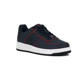 Zapatillas Osiris Bugatti de hombre, color azul marino con detalles en rojo y suela blanca.
