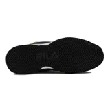 Championes de tenis Fila Forehand Clay, color negro con detalles en gris y amarillo flúor.
