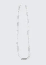 Collar de plata 925 con eslabones tipo forcet.