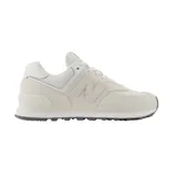 Championes New Balance modelo WL574RBL, color blanco hueso o crema, con detalles en blanco y suela bicolor. Presentan un upper combinado de gamuza y malla, y tecnología de amortiguación ENCAP en la entresuela.