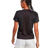 Remera deportiva Adidas Run It para mujer, color negro con logo blanco en el pecho. Confeccionada en tejido transpirable AEROREADY y malla en la espalda para mayor ventilación.