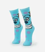 Medias de caña larga color celeste con diseño de Sulley de Monsters Inc.