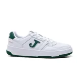 Championes urbanos Joma C.Attica Men 2515, color blanco con detalles en verde. Confeccionados en piel, con tecnología VTS para ventilación y suela de caucho Durability para mayor agarre y resistencia.