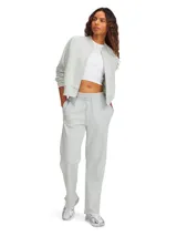 Pantalón de corte recto Under Armour, confeccionado en tejido polar de mezcla de algodón con interior cepillado. Presenta cintura elástica con cordón de ajuste exterior y bolsillos laterales abiertos.