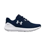 Championes Under Armour Surge 3 de hombre, color azul marino con logo blanco y suela blanca.