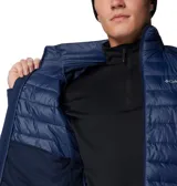 Chaqueta híbrida Columbia con panel frontal acolchado y mangas de tejido softshell liso. Cuenta con cierre frontal completo, cuello alto y bolsillos laterales con cierre. Diseño técnico con tecnología Omni-Shield repelente al agua y aislamiento térmico sintético.
