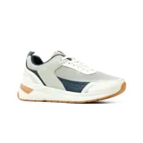 Championes deportivos American Sport modelo Abner, de diseño urbano en color blanco con detalles en gris, azul marino y suela de goma color suela.