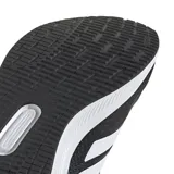 Championes de running Adidas modelo Runfalcon 5, color negro con las icónicas tres tiras laterales en blanco. Presentan una mediasuela blanca con tecnología Cloudfoam para mayor amortiguación y una parte superior de malla transpirable.