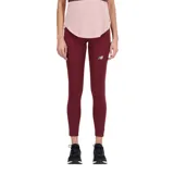 Calza deportiva New Balance color borgoña con logo de la marca en la pierna izquierda.