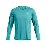 Remera deportiva Under Armour UA Launch de manga larga, color negro, con logo reflectante en el pecho y tejido suave, ligero y transpirable.