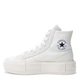 Championes de caña alta Converse Cruise High Top, color blanco tiza con detalles en gris.