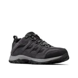 Championes de trekking Columbia modelo Crestwood Low Omni-Grip, color gris con detalles en negro. Confeccionados con empeine de gamuza y tejido, mediasuela ligera y suela de caucho con tracción.