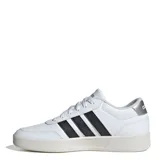 Championes Adidas Breaknet 3.0 de diseño urbano, color blanco con las icónicas tres tiras laterales en negro. Presentan exterior sintético resistente, puntera perforada para mayor ventilación y suela de goma para mayor tracción.