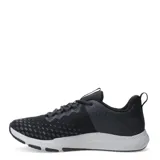 Championes de entrenamiento Under Armour Charged Engage 2, color negro con detalles en gris y verde lima. Presentan un diseño de malla transpirable con refuerzos laterales y suela de goma con amortiguación Charged Cushioning.