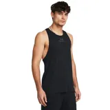 Musculosa deportiva Under Armour de corte atlético, confeccionada en tejido técnico elástico y transpirable con tecnología de secado rápido. Presenta diseño sin mangas con sisas amplias, cuello redondo y logo de la marca estampado en el pecho.