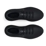 Championes de running Under Armour modelo Charged Surge 4, color negro. Presentan un diseño ligero y transpirable con tecnología de amortiguación Charged Cushioning en la entresuela para mayor comodidad y retorno de energía.