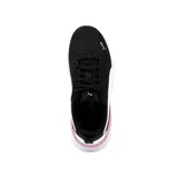 Championes Puma Anzarun Lite de mujer, color negro con detalles en blanco y rosa. Confeccionados en malla respirable y entresuela de EVA amortiguadora.